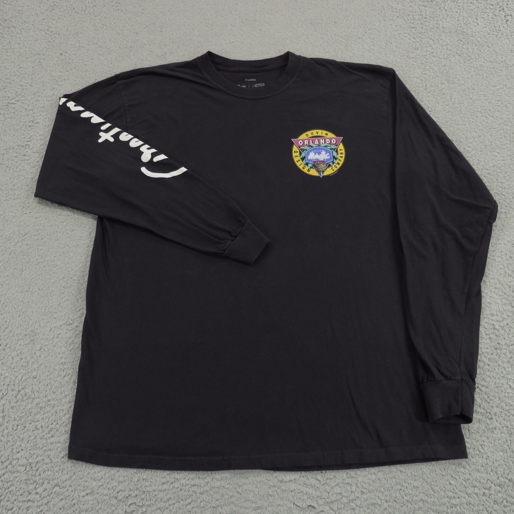 Orlando Magic Shirt Mens XL Duvin Design Co Exclusive Long Sleeve Graphic Black